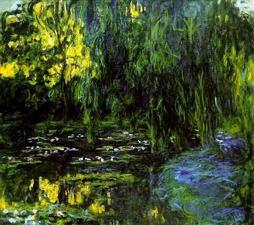 Claude Monet Water Lily Pond and Weeping Willow, oil painting picture